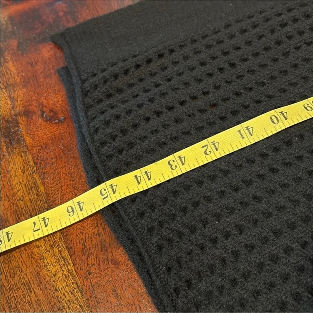 NakedCashmere Open Knit Crochet Black Coverup Kaftan Dress Black XS NWT - Picture 10 of 12